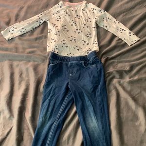 5T shirt and jeans